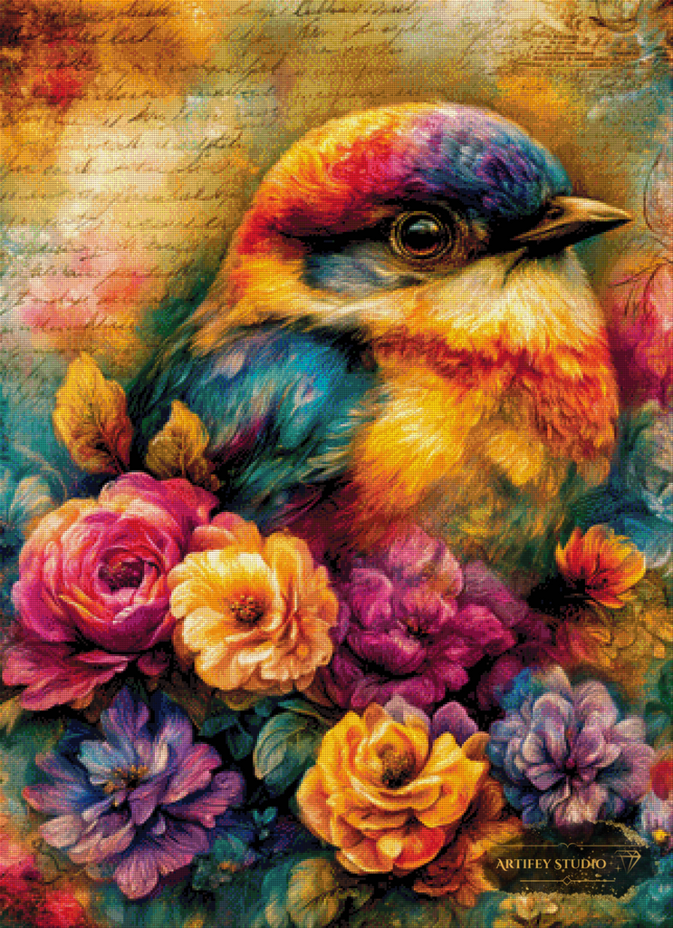 Floral Nest by Skyler 80x110 mit 320 Farben