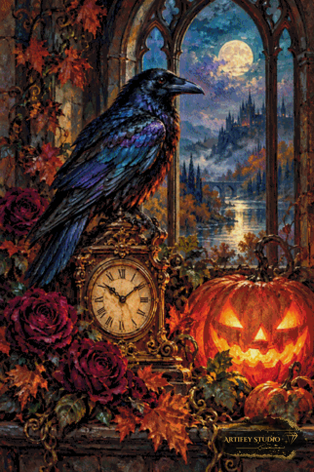 Midnight Raven by Artifey 80x120 with 230 colors