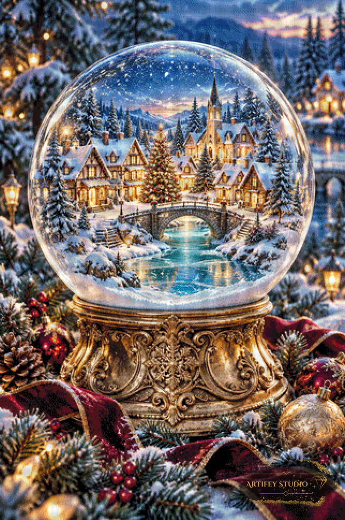 Snowglobe Magic by Artifey 80x120 with 300 colors