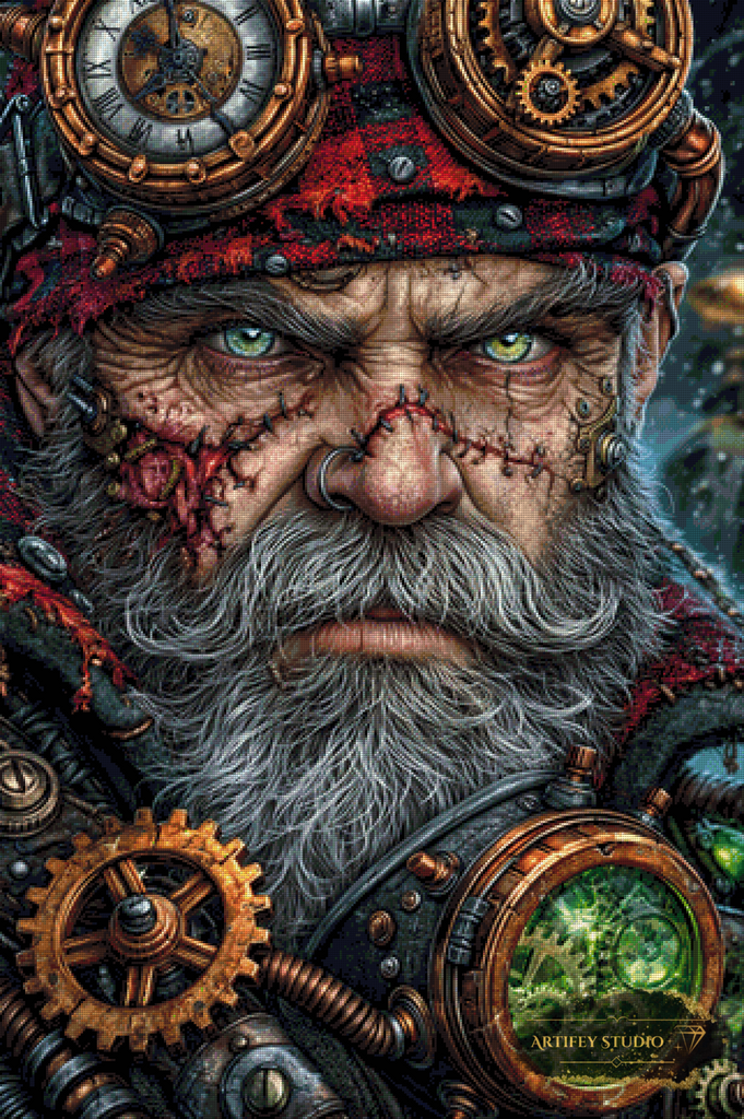 The Steampunk Veteran by Mirael 80x120 with 240 colors