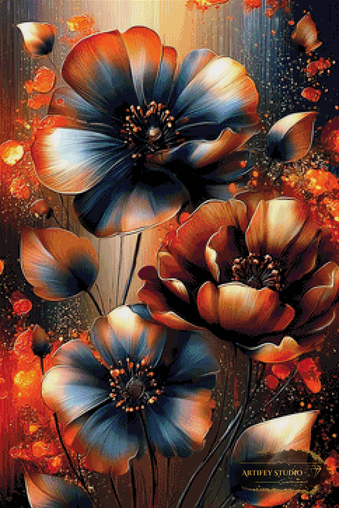 Glutmohn by Pixxchicks 60x90 mit 200 Farben