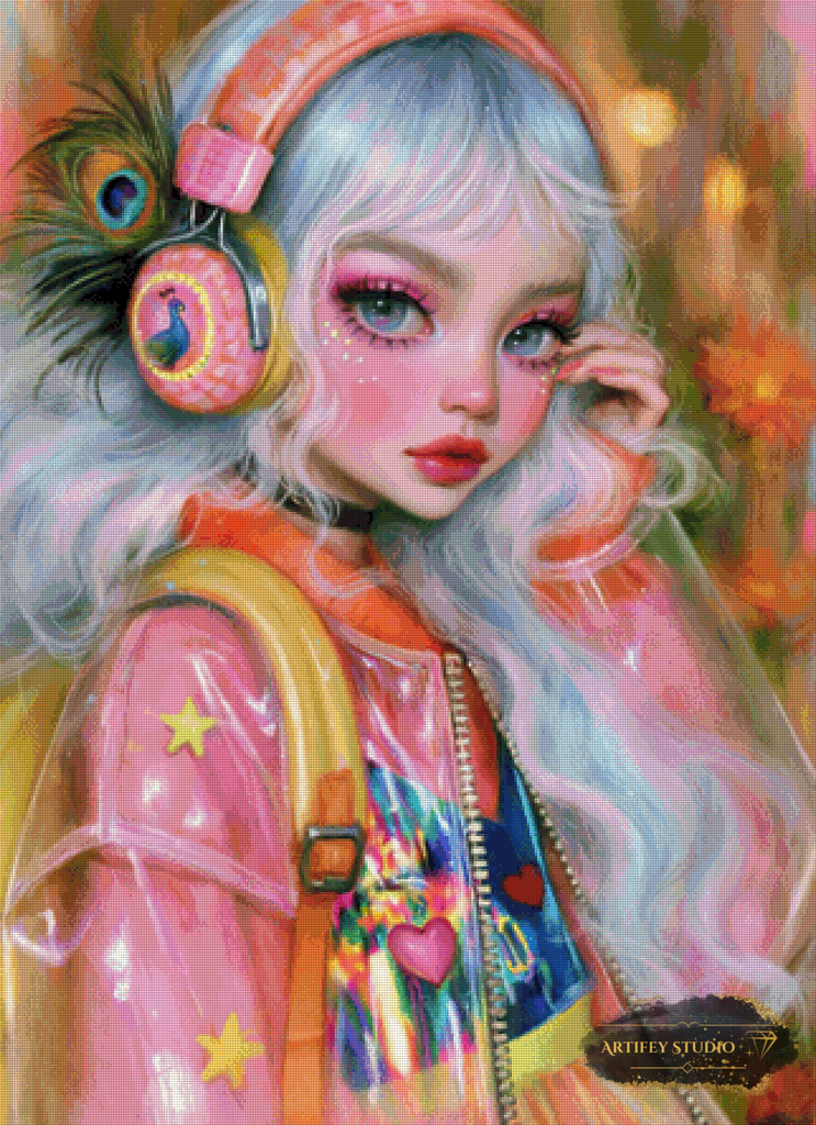 Cyber Pop Melody by Finira 80x110 mit 330 Farben