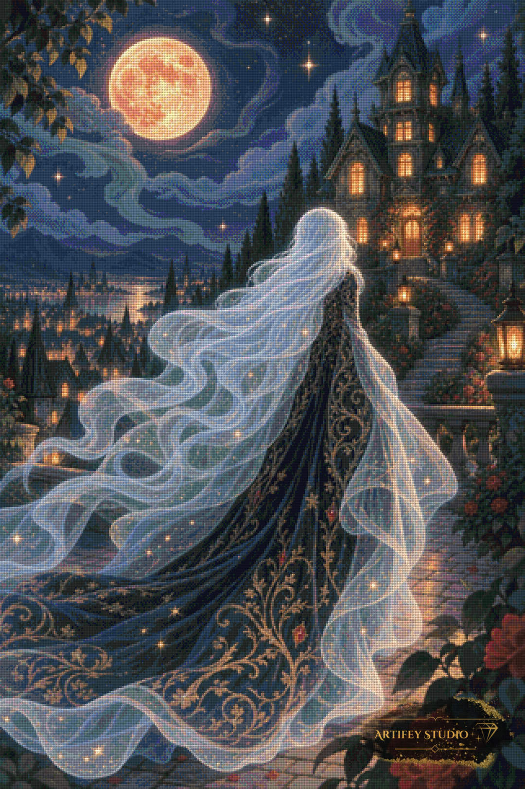 The Starwoven Veil by Finira 80x120 with 140 colors
