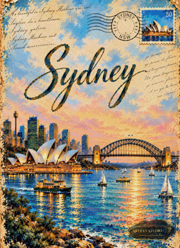 Postcard from Sydney by Skyler 80x110 with 270 colors