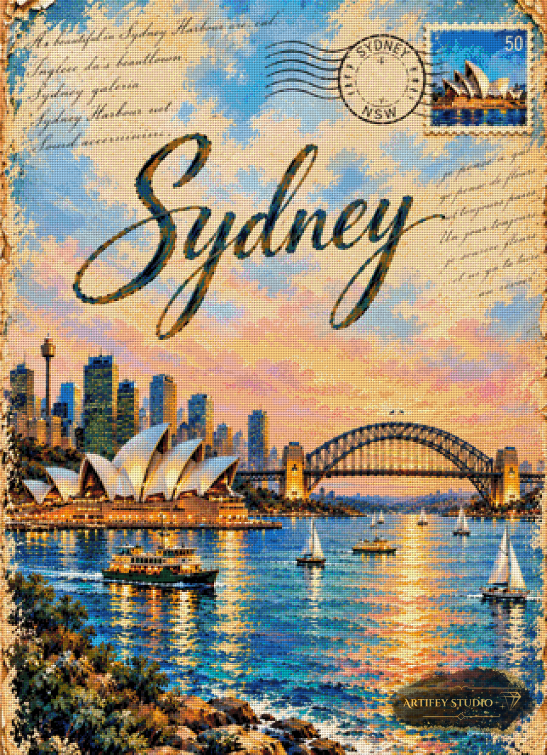 Postcard from Sydney by Skyler 80x110 with 270 colors