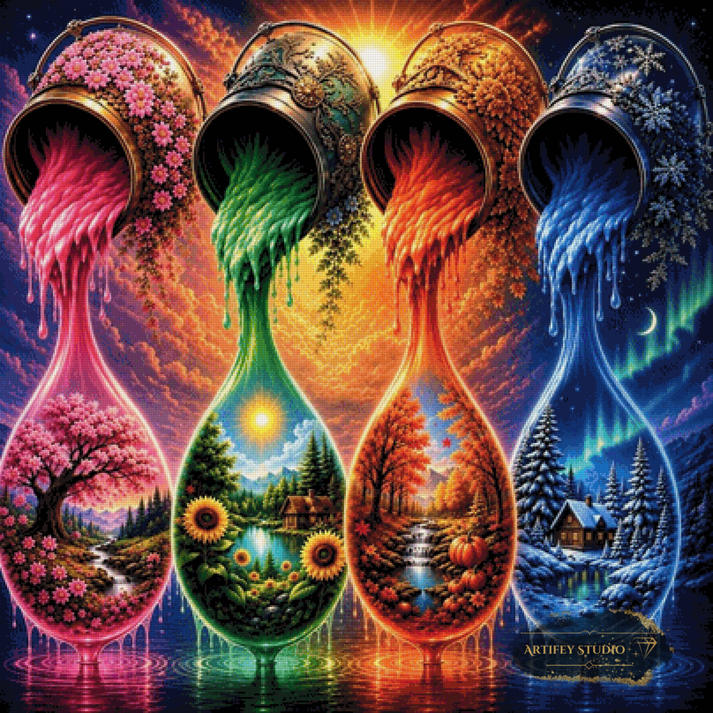 Four Seasons by Jenna 100x100 mit 420 Farben