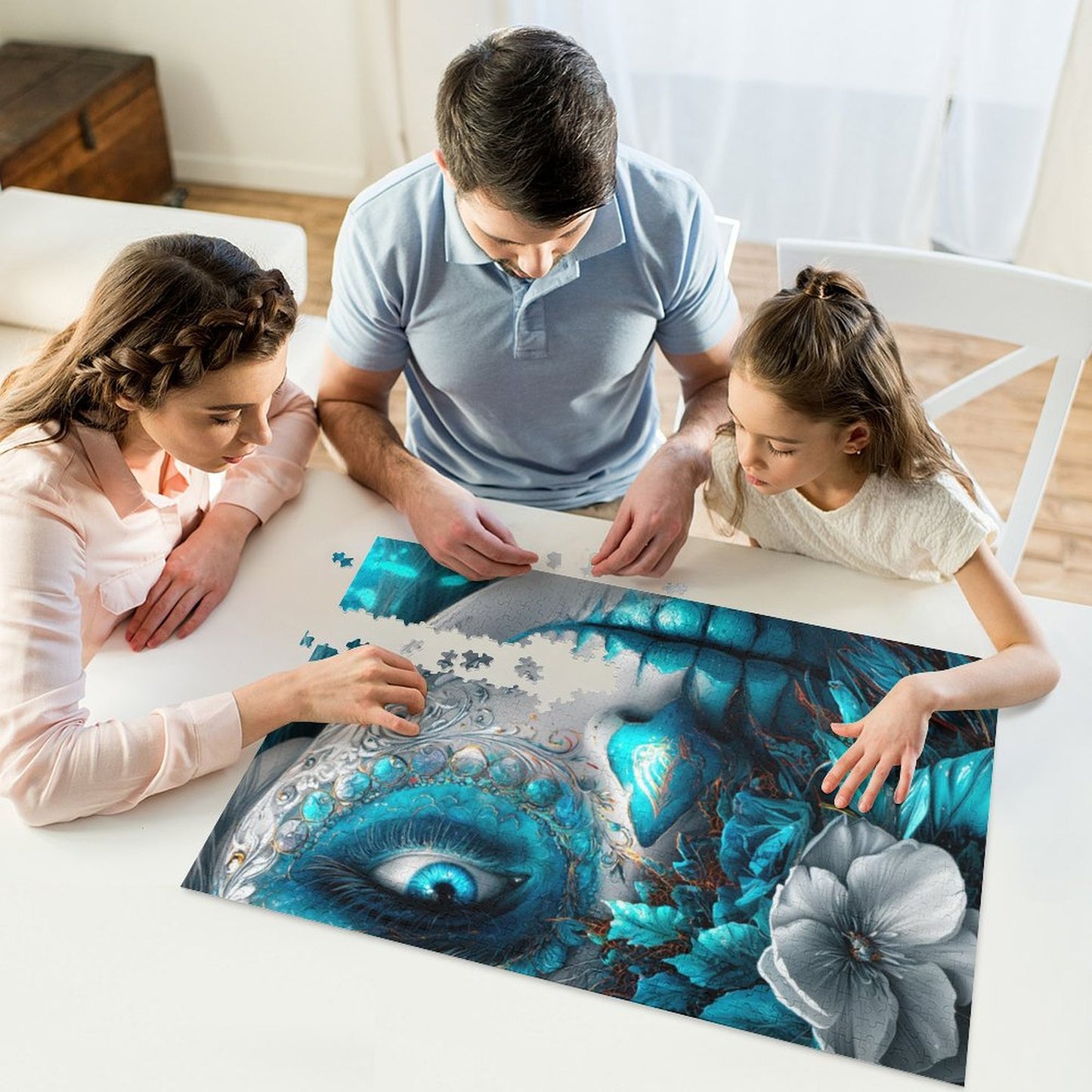 Turquoise Muerta by Artifey Jigsaw Puzzles