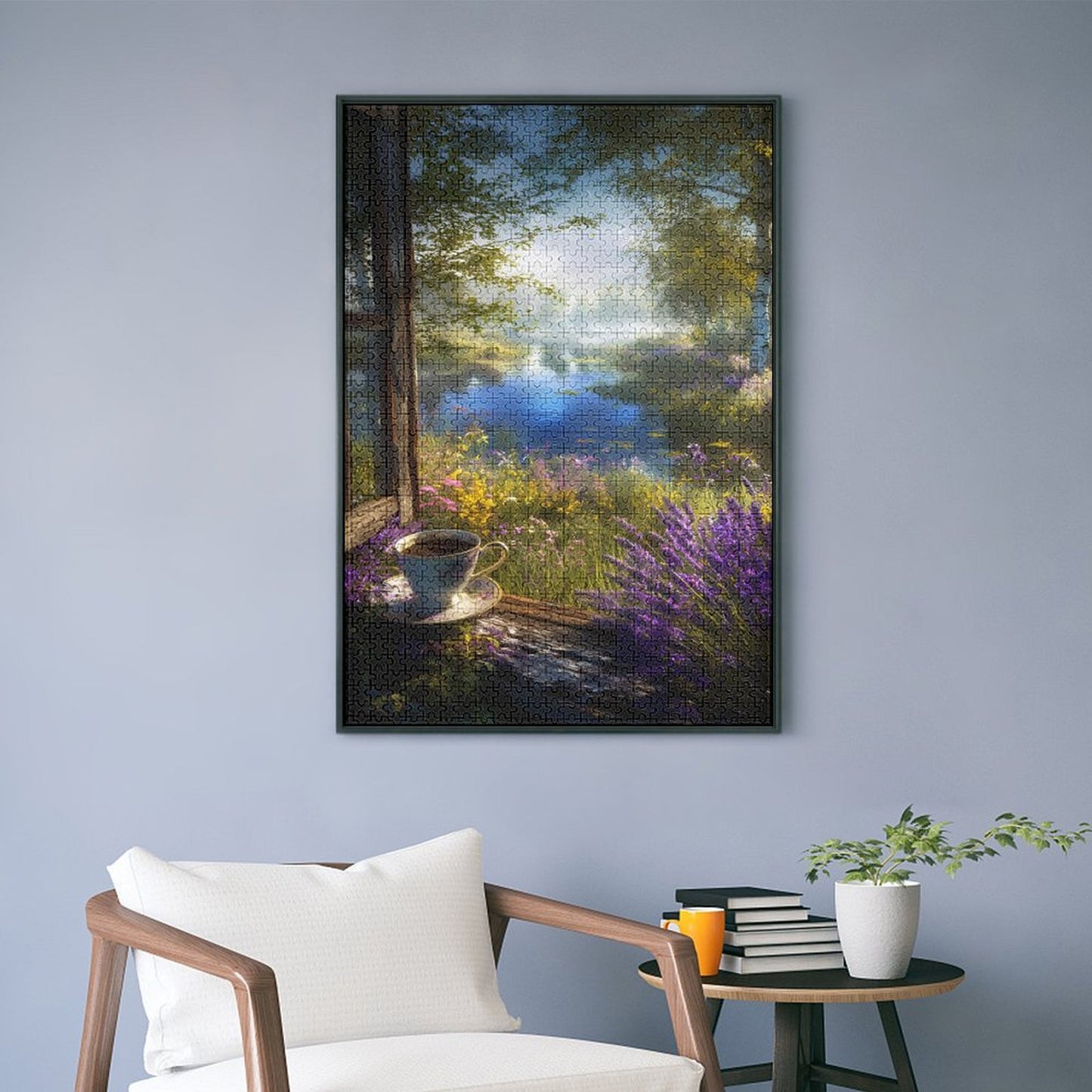 Coffee at the Window by Morrigan 1000-Piece Wooden Jigsaw Puzzles (Vertical)