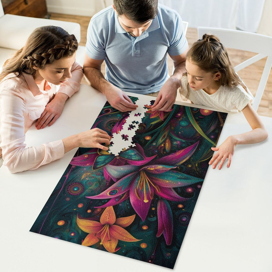 Abstract art of lilies by Skyler Jigsaw Puzzles - Artifey Studio