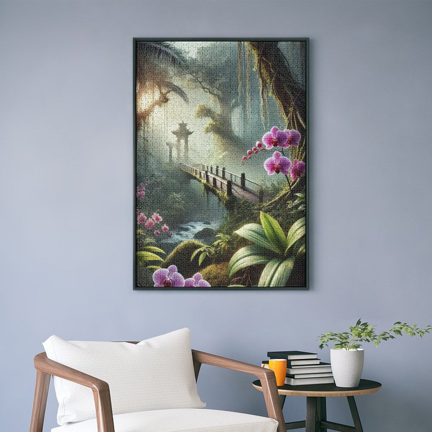 Bridge into the Misty Land by Diynamite 1000-Piece Wooden Jigsaw Puzzles (Vertical)