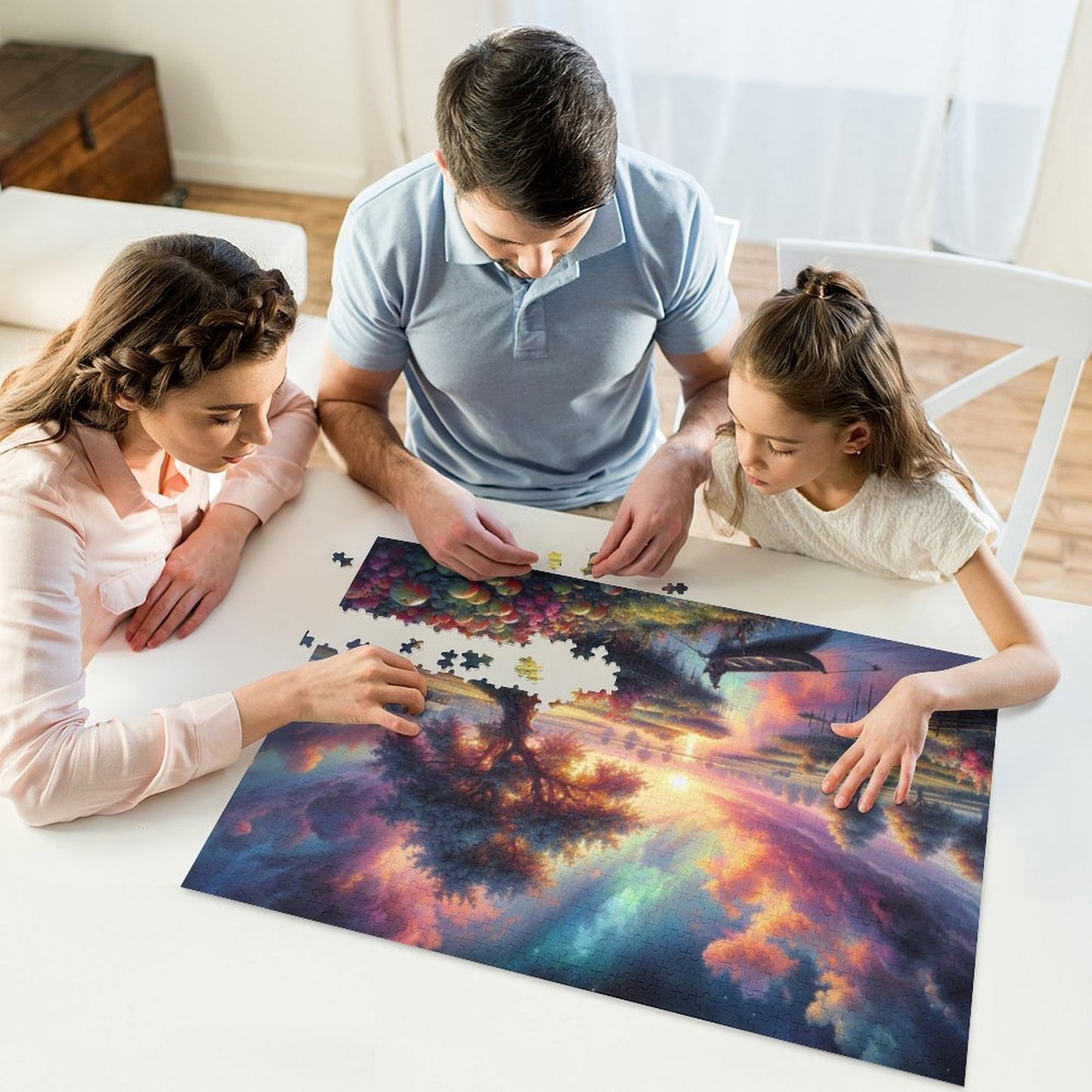 The Last Ray of Sun by Artifey 1000-Piece Wooden Jigsaw Puzzles (Horizontal)