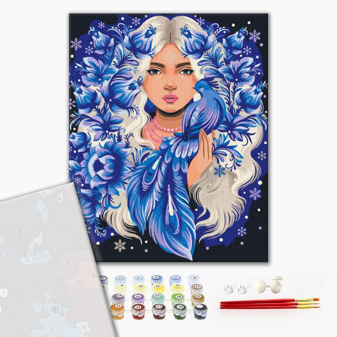Premium Paint by Numbers "She is Winter © Polina Skurikhina"