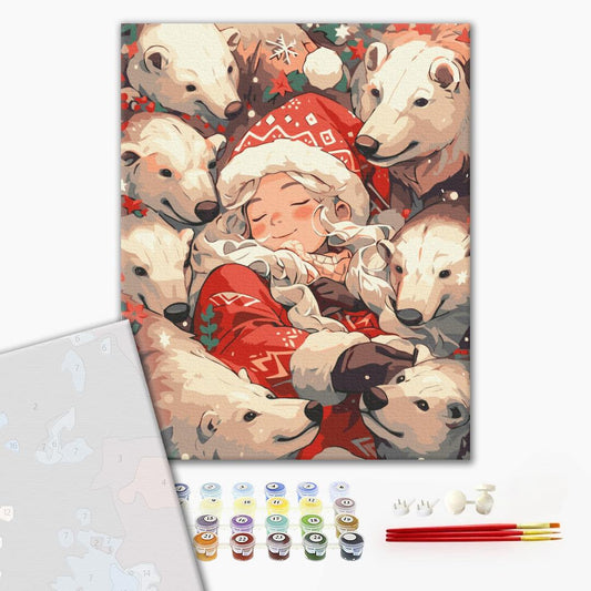Premium Paint by Numbers “Polar Hugs”
