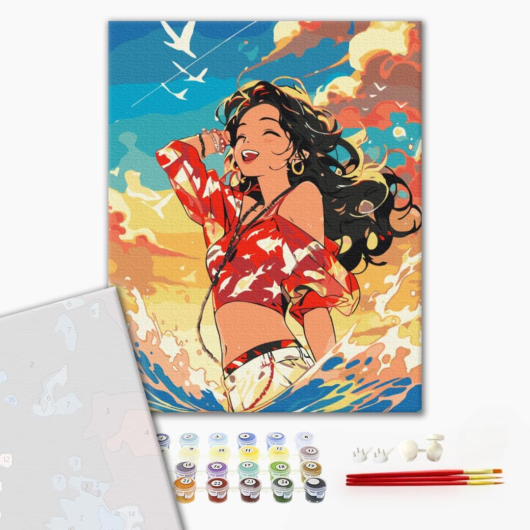 Premium Paint by Numbers “In the Rhythm of the Waves”