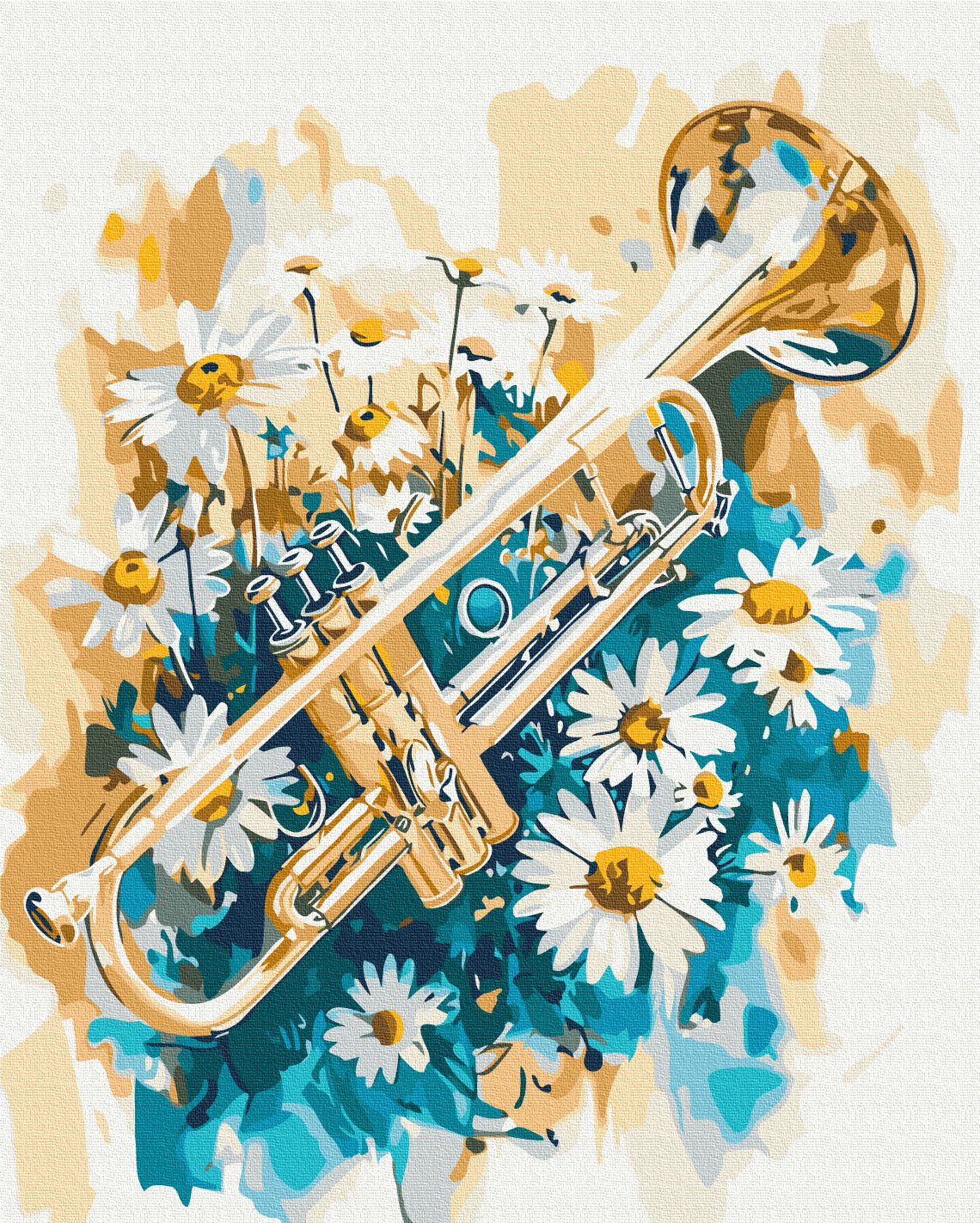 Malen nach Zahlen „Gänseblümchen einpfeifen“