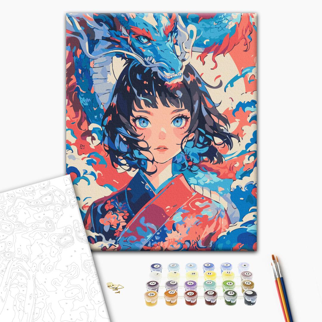 Malen nach Zahlen „Das Mädchen, das ein Drache wurde“