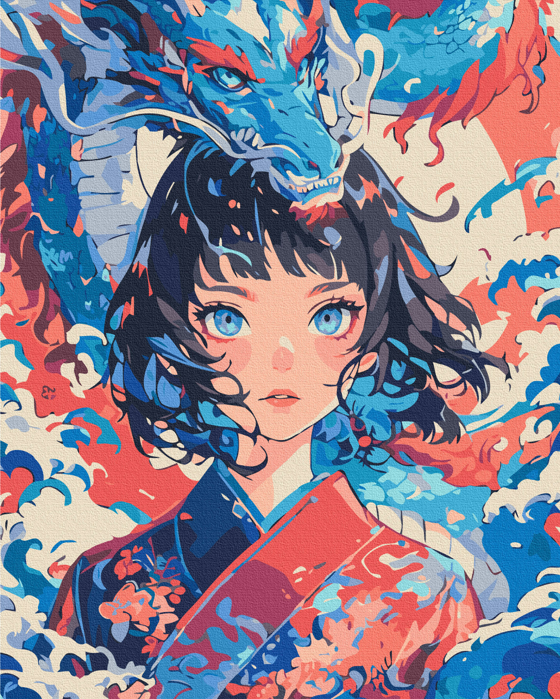 Malen nach Zahlen „Das Mädchen, das ein Drache wurde“