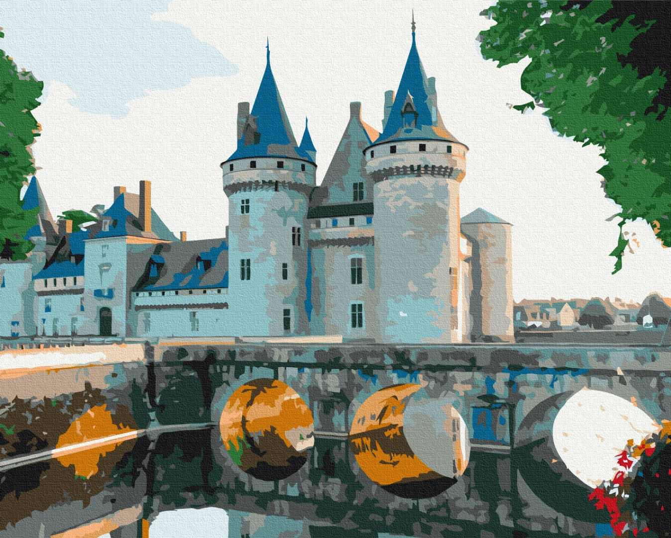 Premium Paint by Numbers "Castle of Sully-sur-Loire"