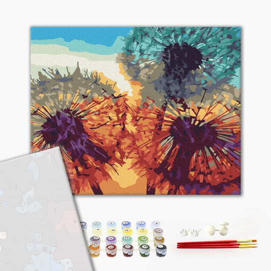 Premium Paint by Numbers “Dandelions at Sunset”