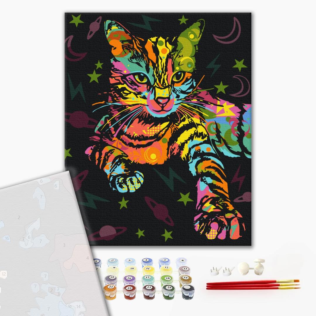 Premium Paint by Numbers “Space Cat”