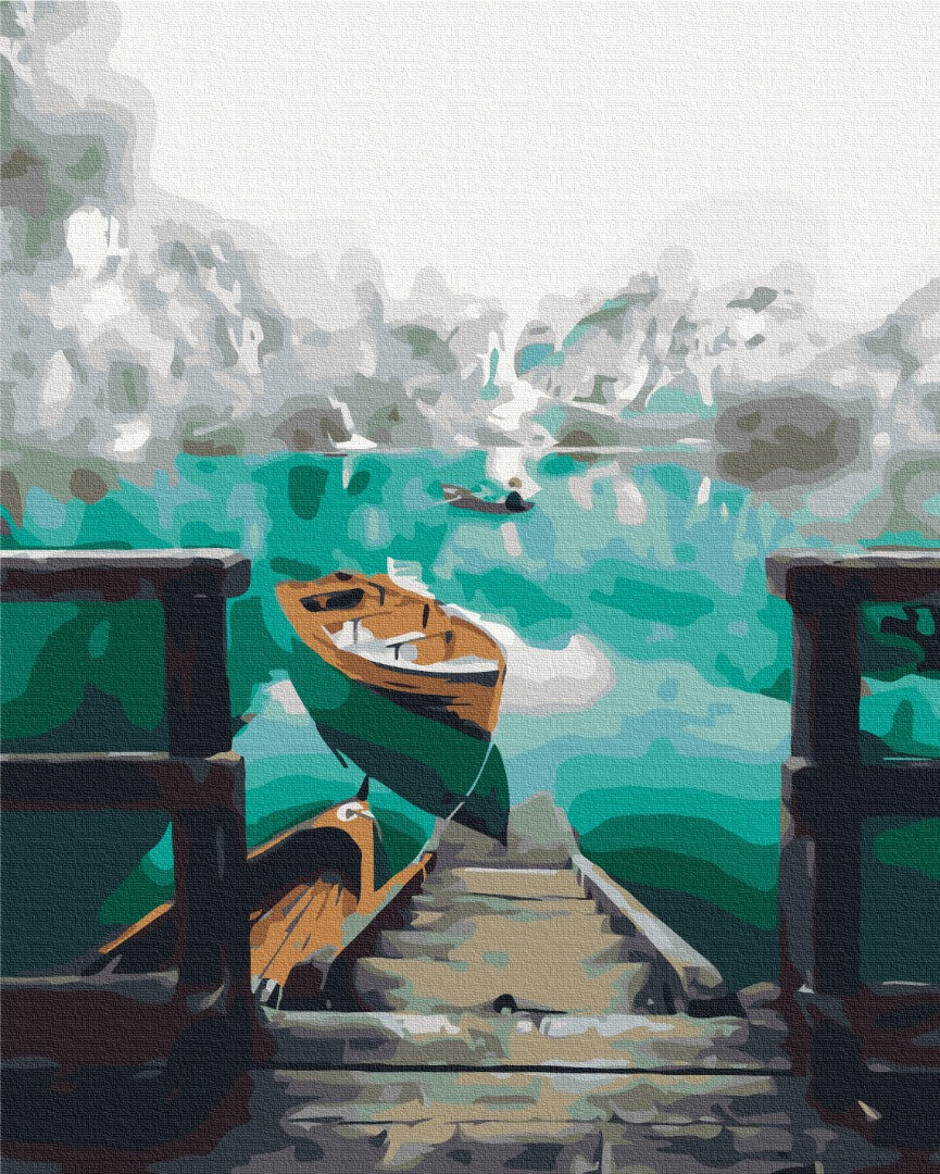 Premium Paint by Numbers “Landscape in the Fog”