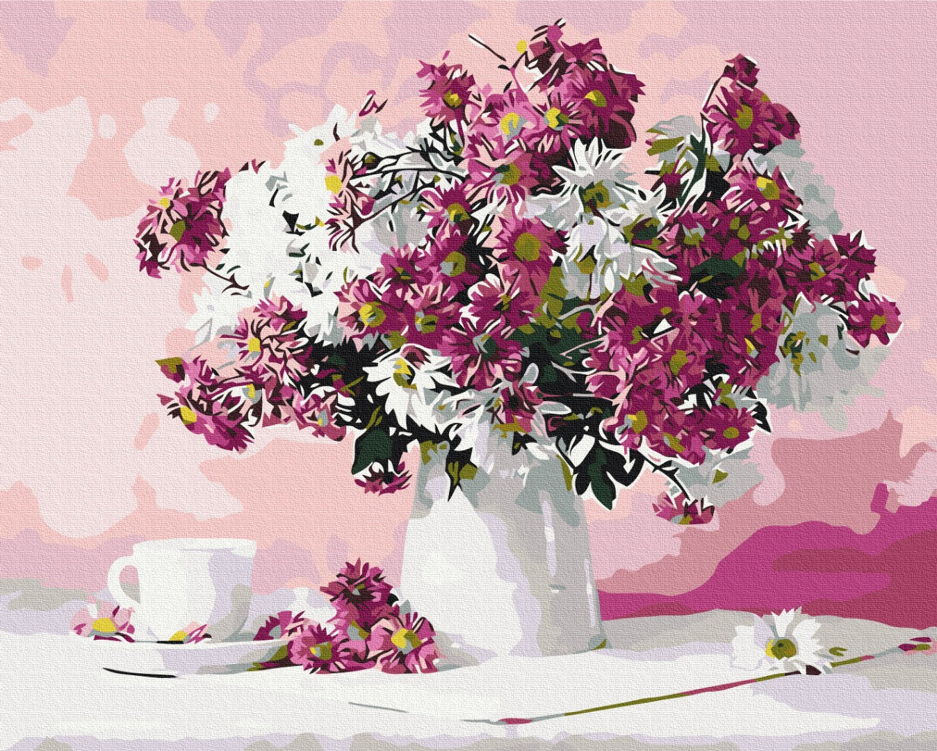 Premium Paint by Numbers “Still Life in Pink Shades”