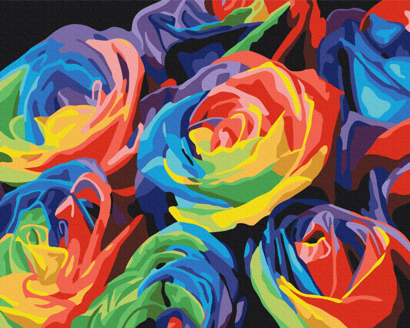 Premium Paint by Numbers “Rainbow Roses”