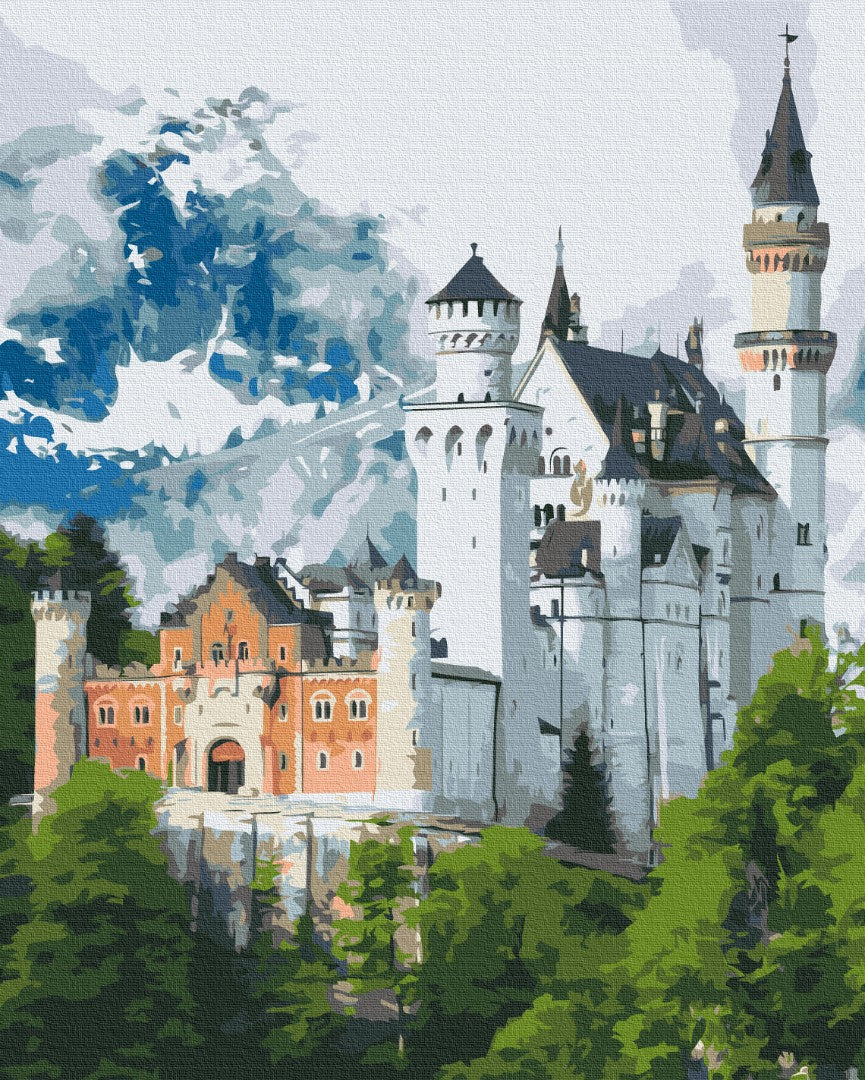 Premium Paint by Numbers “Fairytale Castle Neuschwanstein”