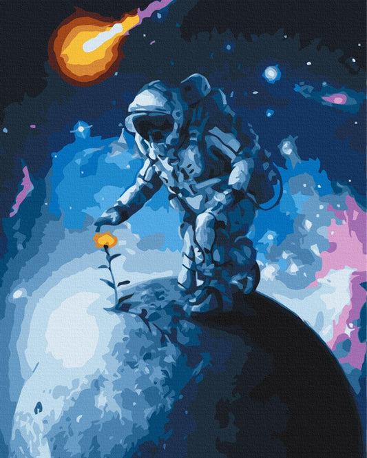 Premium Malen nach Zahlen „Blumen des Universums“