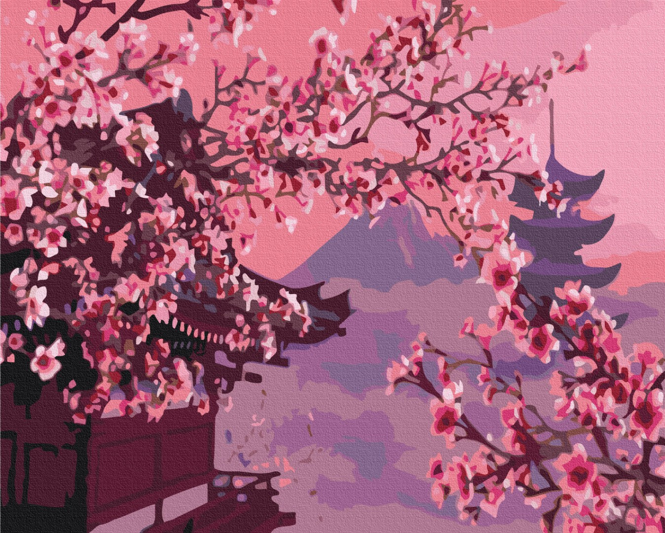 Premium Paint by Numbers “Sakura in Japan”