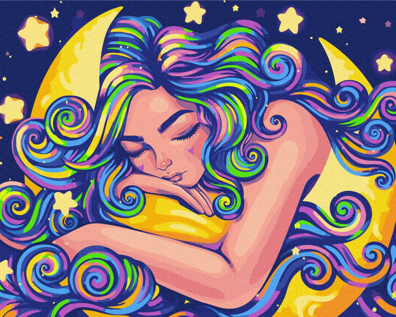 Premium Paint by Numbers “Neon Dream © Polina Skurykhina”