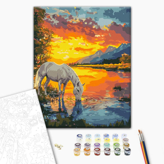 Paint by Numbers "A Horse at Dawn"