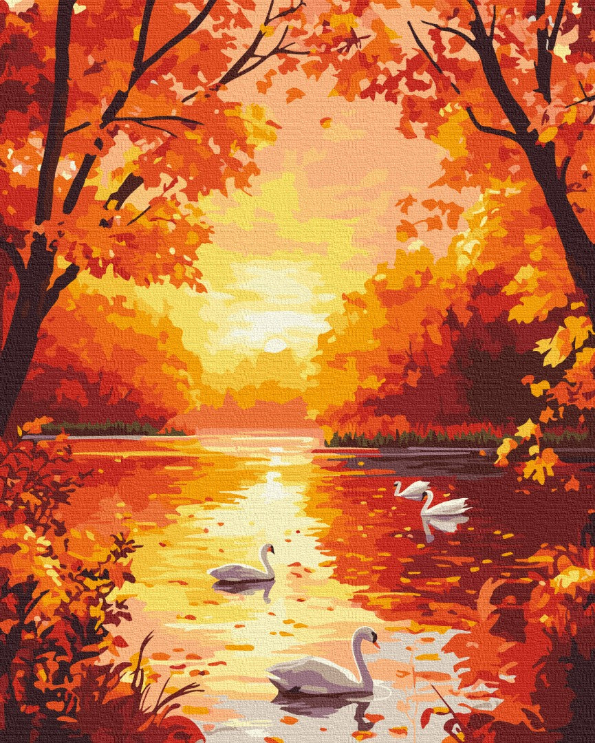 Premium Paint by Numbers “The Golden Symphony of Nature”