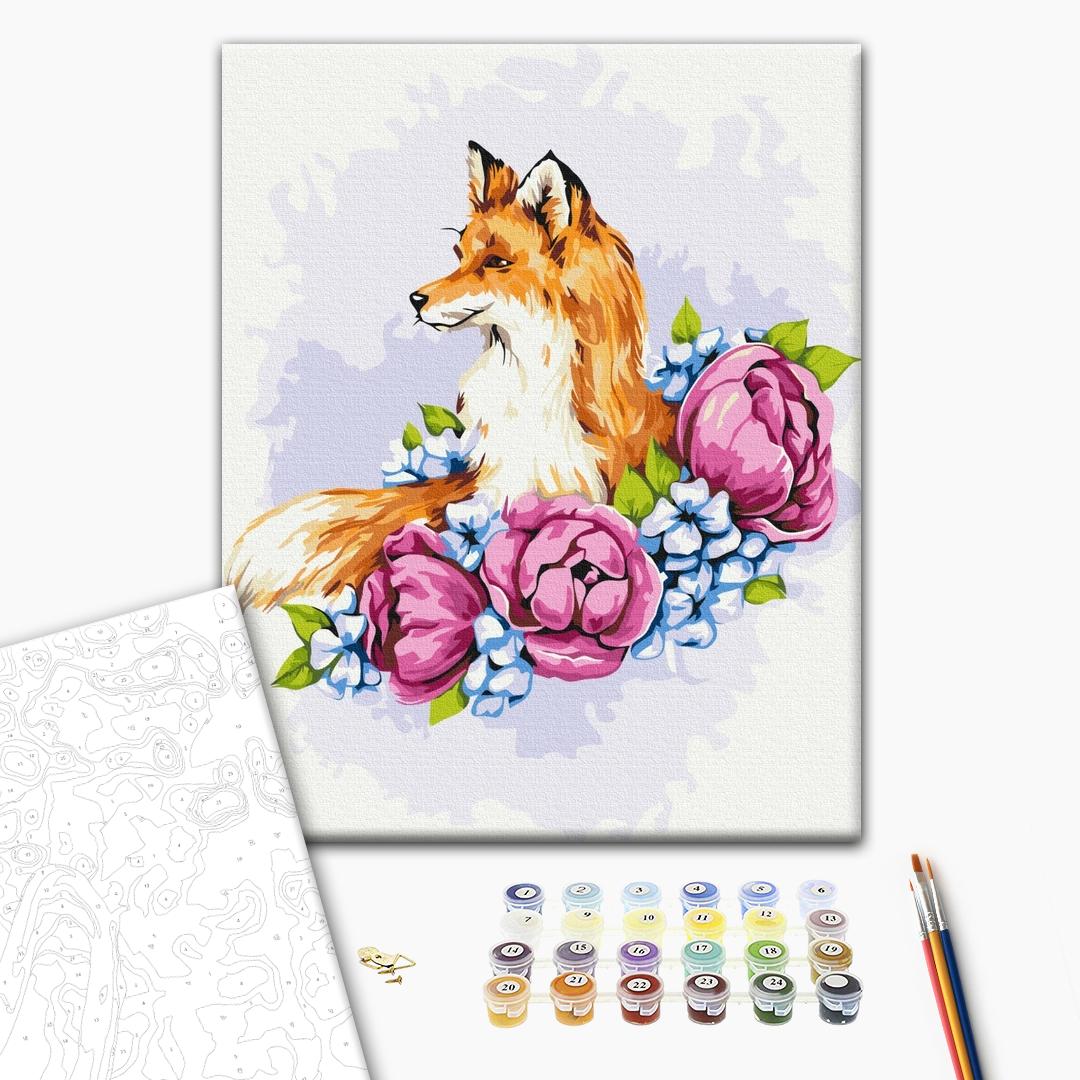 Paint by numbers “Flower Fox © Anna Kulyk”