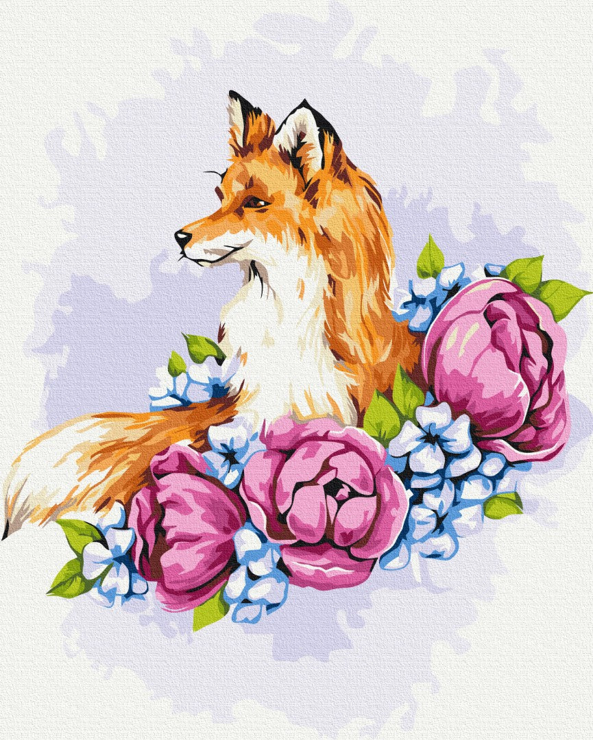 Paint by numbers “Flower Fox © Anna Kulyk”