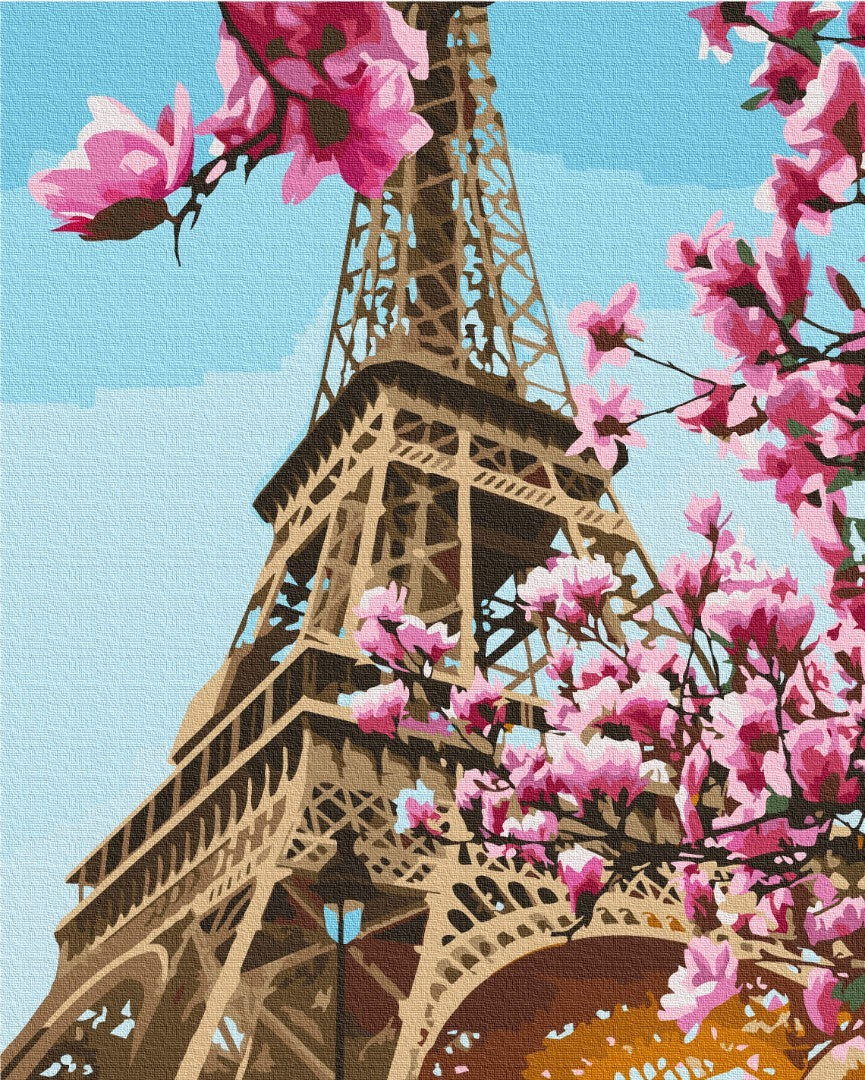 Premium Paint by Numbers “Sakura in Paris”