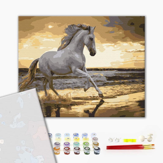 Premium Paint by Numbers “Running at a Trot on the Coast”